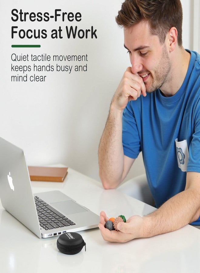 ألعاب تململ للكبار - 4 كرات سيليكون مغناطيسية لتخفيف التوتر والقلق، وتحسين التركيز، وعلاج اضطراب فرط الحركة ونقص الانتباه، أدوات مكتبية حسية ذات ملمس مميز، هدايا صغيرة أو هدايا تبادلية للرجال والنساء والمراهقين - Image 4